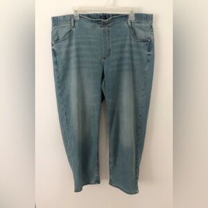 J. Jill Denim Womens Size 18T High-Rise Straight Leg Crops Pants Light Wash NWT